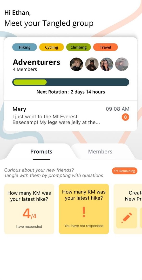 Tangled app - Group chat